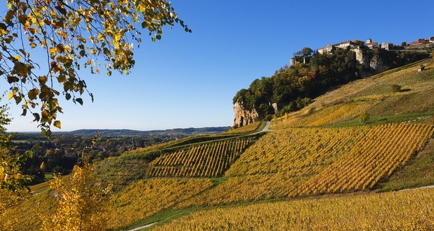 Le vignoble de Château-Chalon par La route des vins du Jura Le vignoble de Château-Chalon